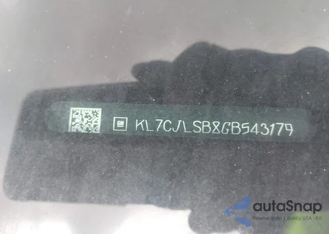 2016 Chevrolet Trax Lt из США, поврежденный, VIN KL7CJLSB8GB543179